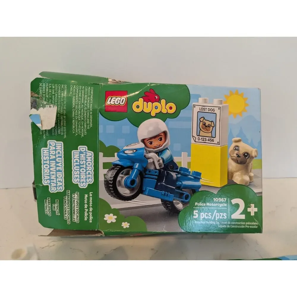 Lego Duplo Police Motorcycle 10967 5pc Story Starter Included